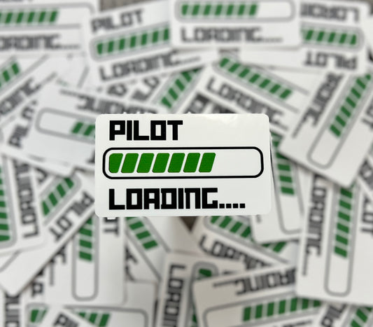 Pilot Loading Progress Bar Sticker Funny Aviation Enthusiast Decal