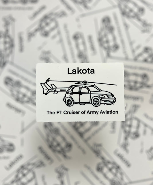 Lakota, the PT Cruiser of Army Aviation Sticker