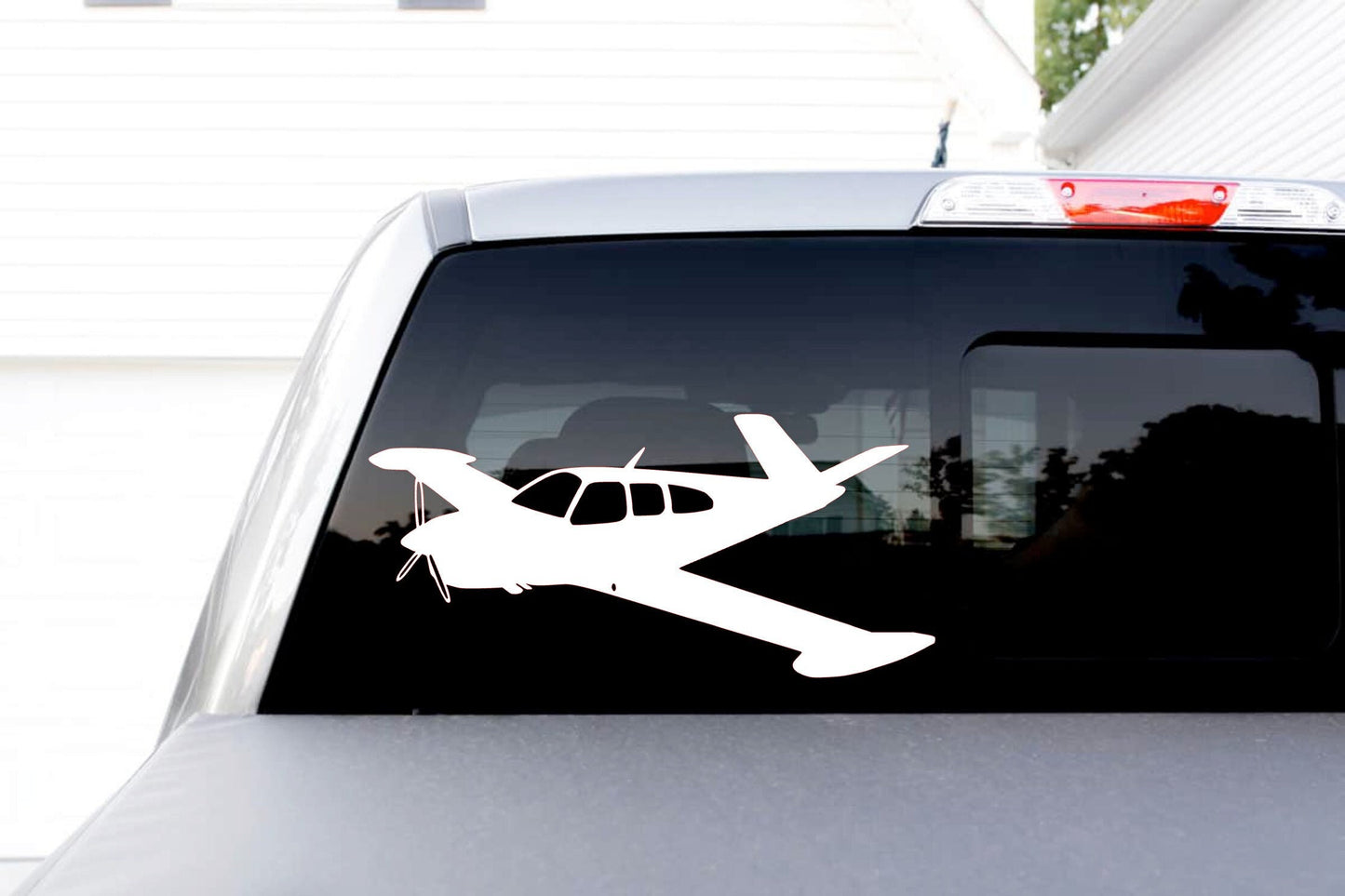 Beechcraft Bonanza 35 V-Tail 3/4 View With Wing Tanks Vinyl Decal