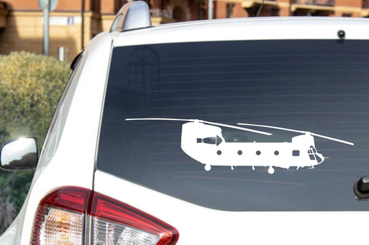 CH-47 Chinook Army Helicopter Side View Vinyl Decal